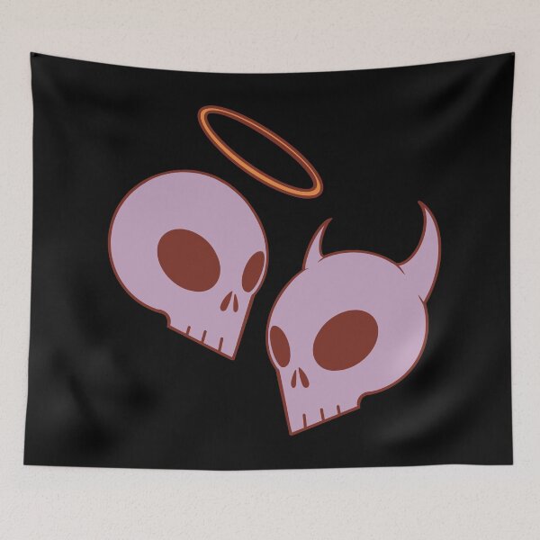 Item preview, Copy of Angel and devil skulls designed and sold by AngelPainter.