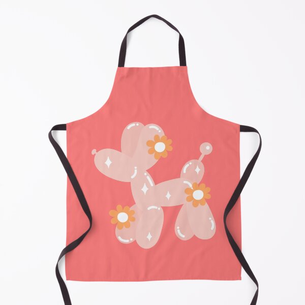 Item preview, Pastel Pink Balloon Dog with Retro Flowers Aesthetic designed and sold by INK-ORA.