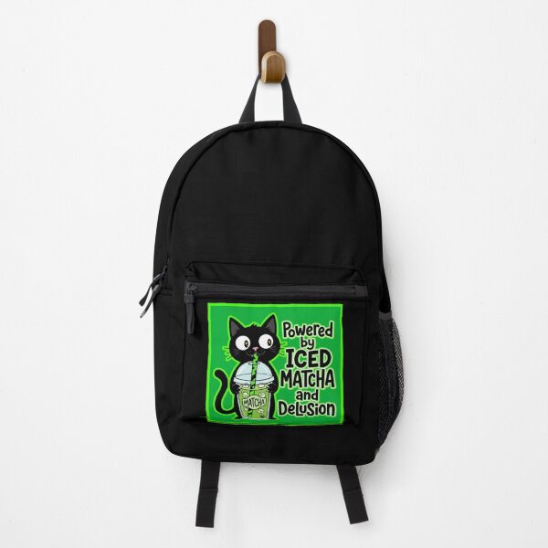 Item preview, Powered by Iced Matcha and Delusion Funny Cat Sticker designed and sold by Cat Meme Fund.