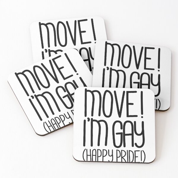 Item preview, Move! I’m Gay(Happy Pride Version) Pride Month Celebration Edition in Black designed and sold by TaaLoveDesigns.