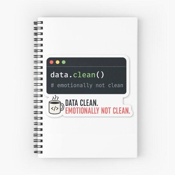 Item preview, Data Clean Emotionally Not Clean Sticker designed and sold by HypatiaLab.