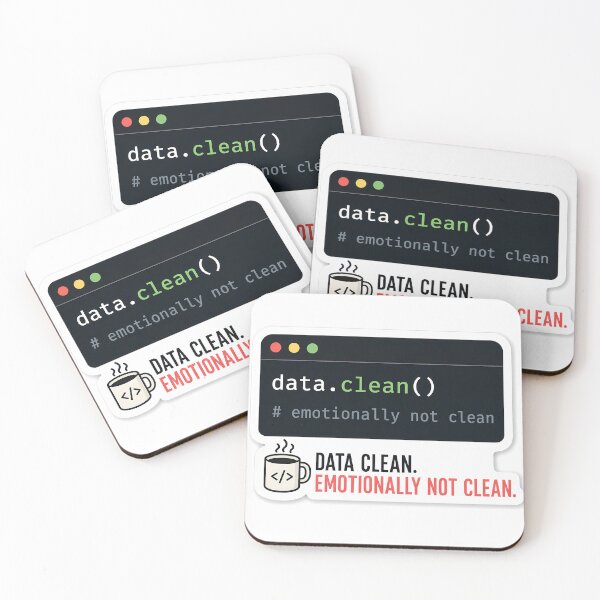 Item preview, Data Clean Emotionally Not Clean Sticker designed and sold by HypatiaLab.