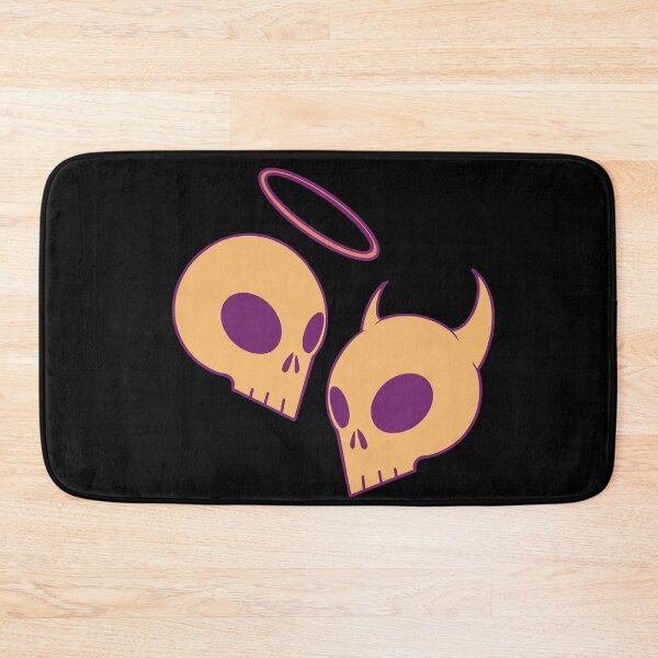 Item preview, Orange purple hue Angel and devil skulls designed and sold by AngelPainter.