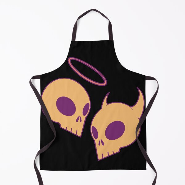 Item preview, Orange purple hue Angel and devil skulls designed and sold by AngelPainter.