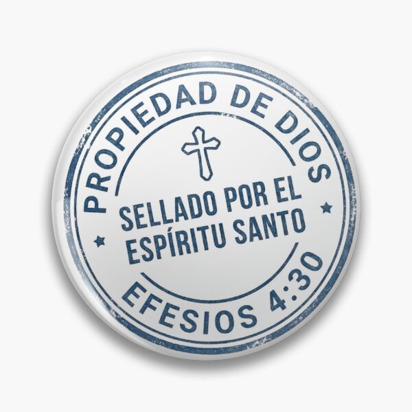 Artikelvorschau, Christliches Siegel „Gottes Eigenes“ – Minimalistisches blaues Design – Abzeichen-Edition entworfen und verkauft von ByJeffro.