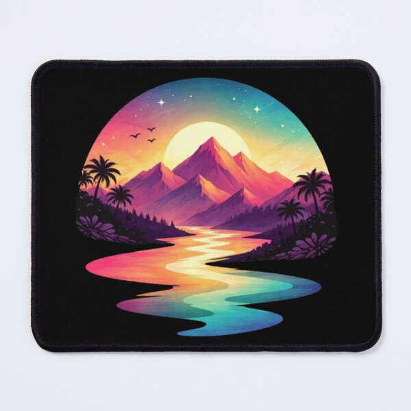 Item preview, Colorful Mountain Sunset River Art designed and sold by 0606PM.