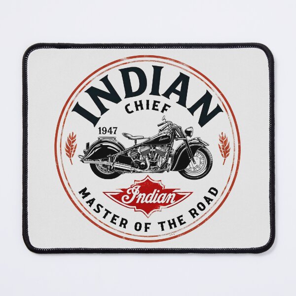 Item preview, 1947 Indian Chief Vintage Motorcycle Classic Emblem Master of the Road designed and sold by EdGraphy.