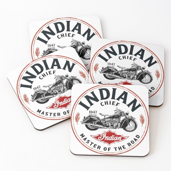 Item preview, 1947 Indian Chief Vintage Motorcycle Classic Emblem Master of the Road designed and sold by EdGraphy.