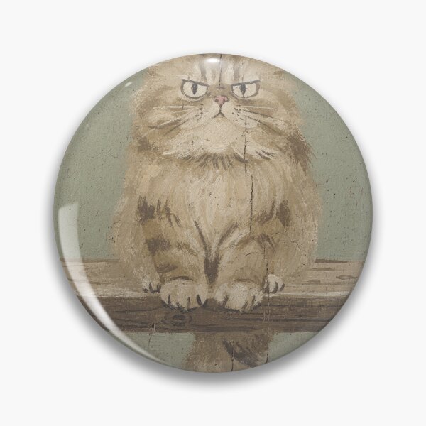 Item preview, Disgruntled Fluffy Persian Cat Folk Art designed and sold by PictorialWhimsy.