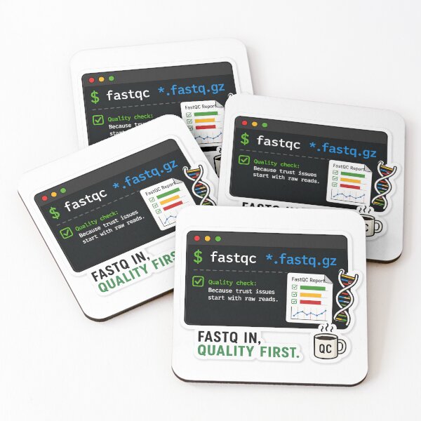 Item preview, FastQC Quality Control Bioinformatics Sticker designed and sold by HypatiaLab.