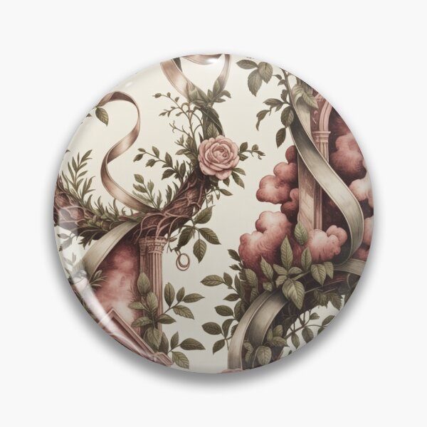 Item preview, Romantic Gothic Rose Ribbon Pattern | Ornate Architectural Floral Seamless Repeat designed and sold by Midnight Veil Designs.