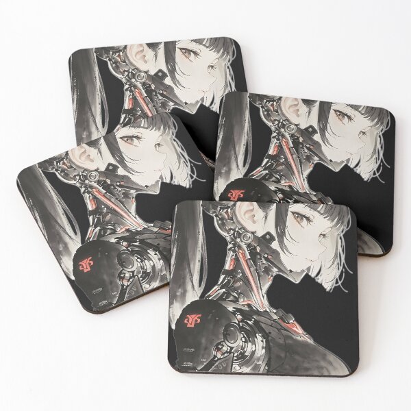 Item preview, Cyberpunk Ink Mecha Girl - Future Samurai Anime Aesthetics designed and sold by HezeOtakuArt.
