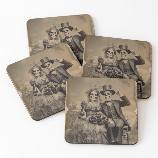 Item preview, Victorian Skeleton Wedding Portrait designed and sold by SpecInkStudio.