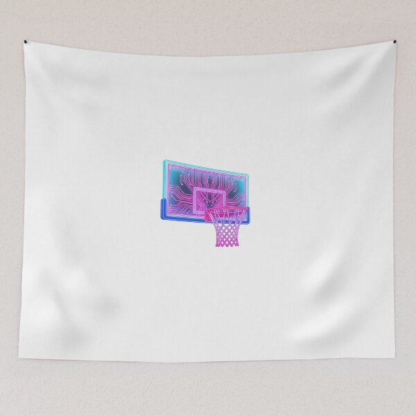 Item preview, Cyberpunk Neon Tech Basketball Hoop Graphic designed and sold by DripCultureLab.
