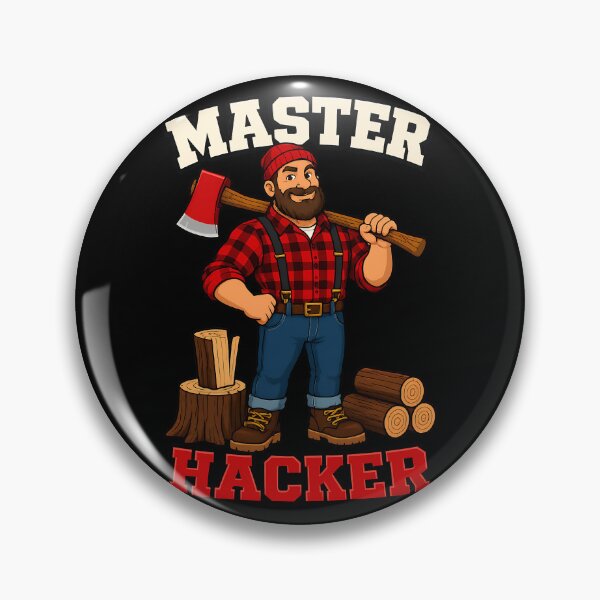 Item preview, Master Hacker Funny Lumberjack Design designed and sold by TeeTimeTreasure.