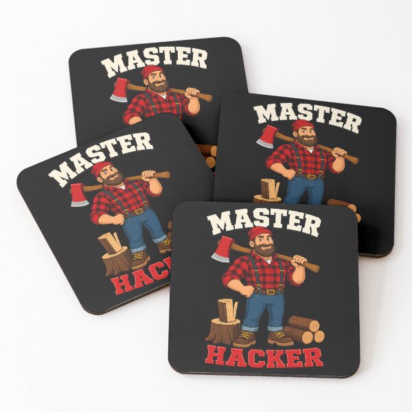Item preview, Master Hacker Funny Lumberjack Design designed and sold by TeeTimeTreasure.