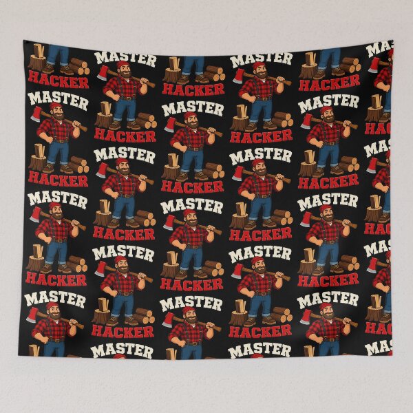 Item preview, Master Hacker Funny Lumberjack Design designed and sold by TeeTimeTreasure.