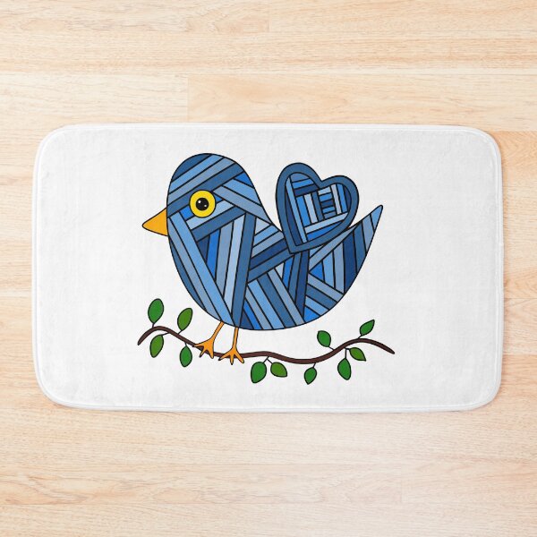 Item preview, Cute Patchwork Blue Bird  designed and sold by Sartoris Art.