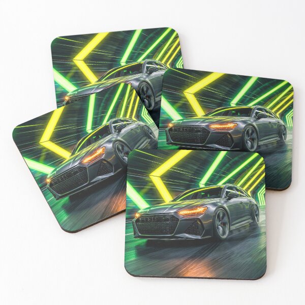Item preview, Hyper Speed Performance Wagon Racing Through Neon Light Tunnel designed and sold by RevUpDesign.