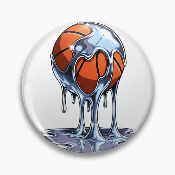 Item preview, Liquid Metallic Chrome Melting Basketball Drip designed and sold by DripCultureLab.