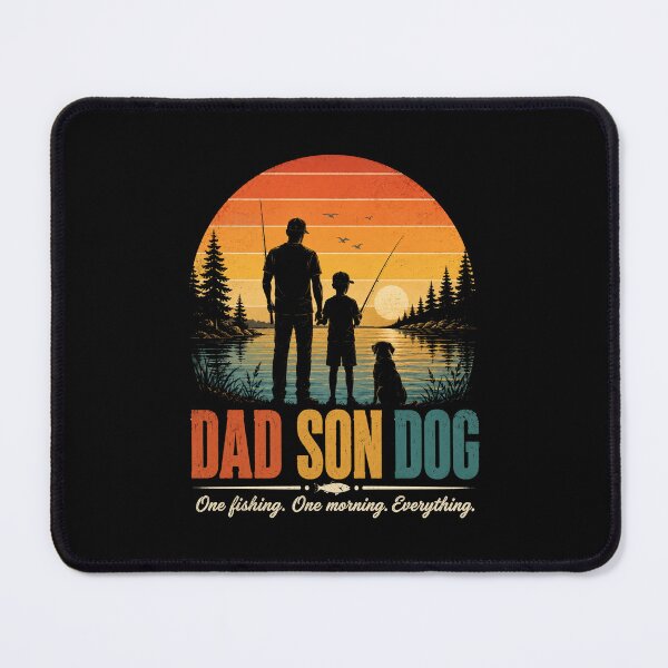Item preview, Dad Son Dog Fishing Morning designed and sold by Kladhadredo.