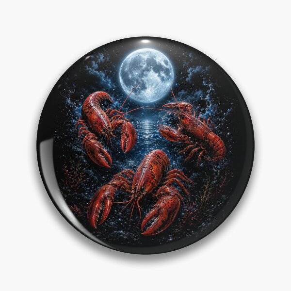 Item preview, Three Crawfish Moon Galaxy Space Retro Animal designed and sold by Kladhadredo.