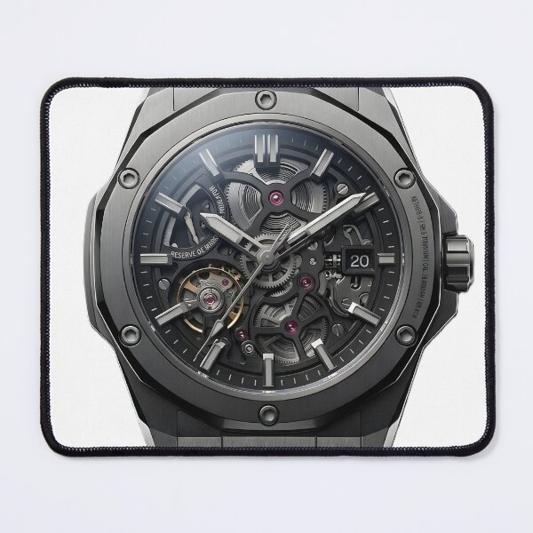 Item preview, Aether‑S Skeleton Titanium Watch – Horology Art Print designed and sold by WhisperFrame.