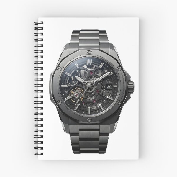 Item preview, Aether‑S Skeleton Titanium Watch – Horology Art Print designed and sold by WhisperFrame.