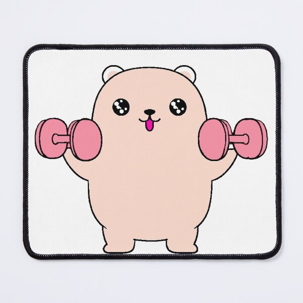 Item preview, Kawaii Bear Gym Fitness Weights Workout Cheap Gift designed and sold by AstronautMerch.
