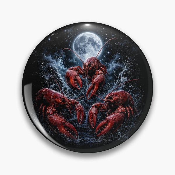 Item preview, Three Crawfish Moon Galaxy Space Retro Animal designed and sold by Kladhadredo.