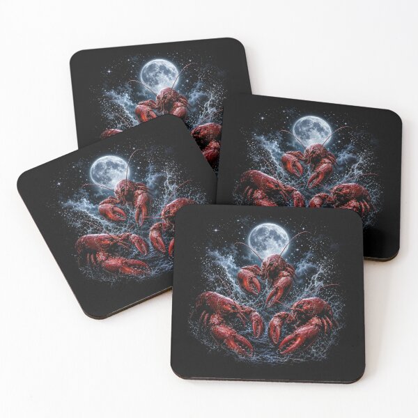 Item preview, Three Crawfish Moon Galaxy Space Retro Animal designed and sold by Kladhadredo.