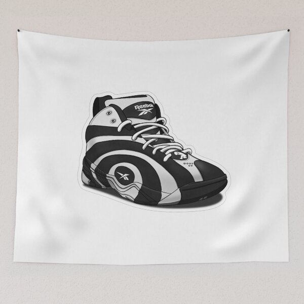 Item preview, Retro Shaq Basketball Sneaker Illustration – Minimalist Black & White Streetwear Art designed and sold by Jus3na.