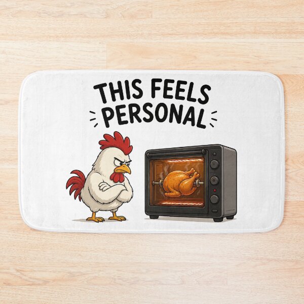 Item preview, This Feels Personal – Funny Chicken, Vengeful in Front of the Oven designed and sold by Unik Design.