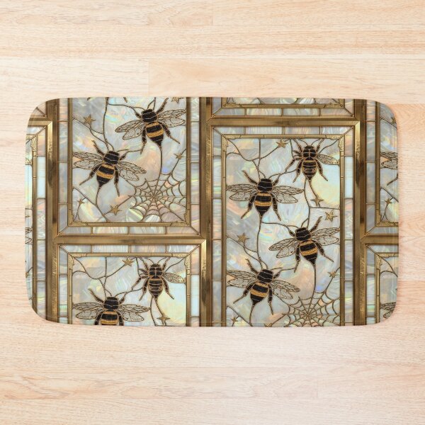 Item preview, Golden Bees in Mystic Stained Glass designed and sold by BriSher.