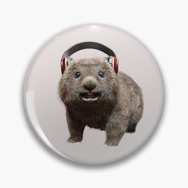 Item preview, Cute Wombat with Headphones Music Lover Art designed and sold by Vac1.