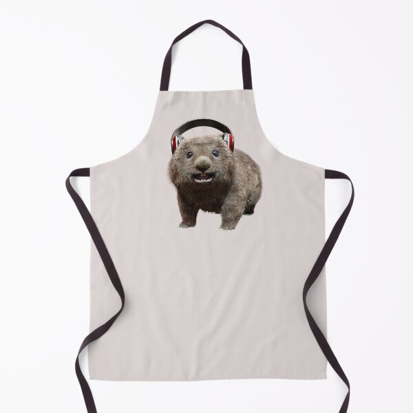 Aperçu de l'œuvre Wombat mignon avec casque audio, œuvre d'art pour mélomanes créée et vendue par Vac1.