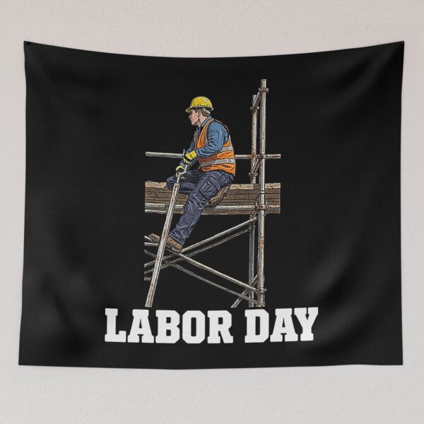 Item preview, Labor Day Construction Worker designed and sold by SaryaSmyth19.