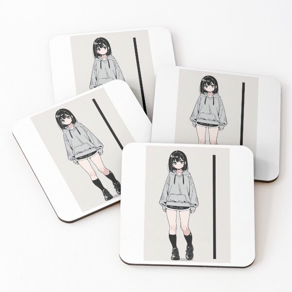 Item preview, Casual Wear - Relaxed woman in light gray outfit designed and sold by AnimeShin.