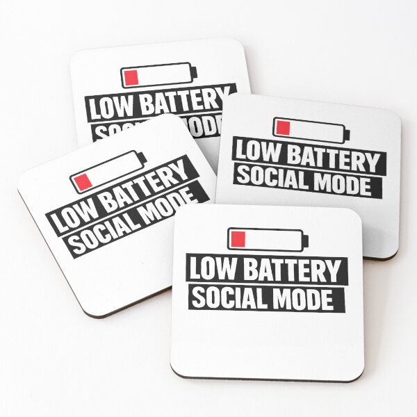 Item preview, Low Battery Social Mode Funny Introvert Shirt | Anti Social Humor Tee designed and sold by jahiggin.