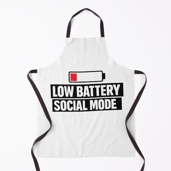 Item preview, Low Battery Social Mode Funny Introvert Shirt | Anti Social Humor Tee designed and sold by jahiggin.