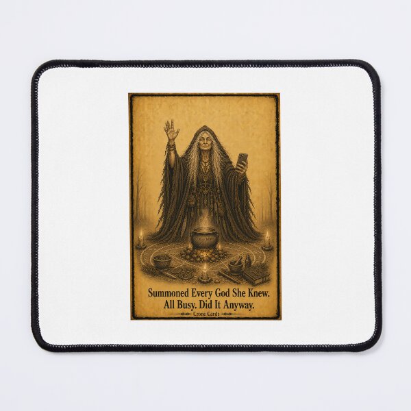 Item preview, Crone Cards — Summoned Every God She Knew. All Busy. Did It Anyway. designed and sold by Kay Mhor Studio.