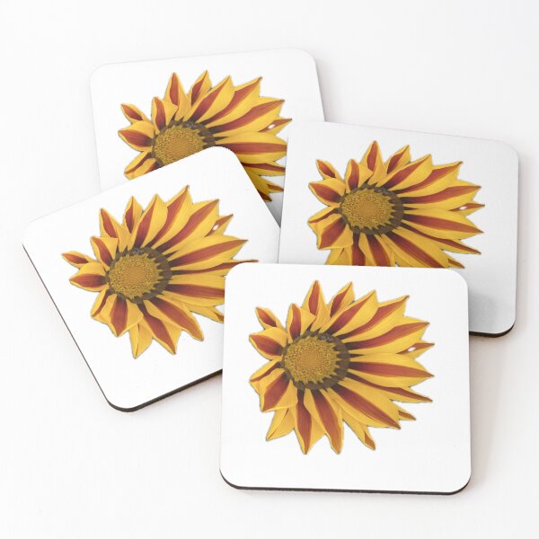 Item preview, Bold Yellow and Orange Striped Gazania Flower Cutout designed and sold by BalkanBloom.