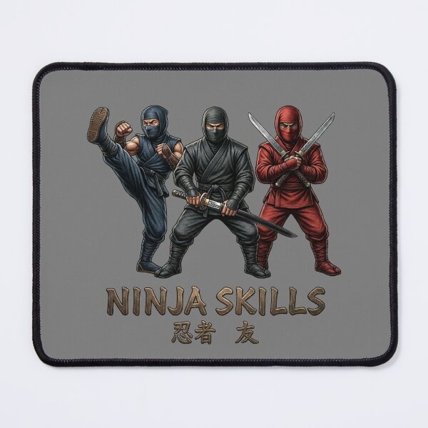 Item preview, Ninja Skills Trio - Retro Martial Arts Team  designed and sold by CleverCulture.