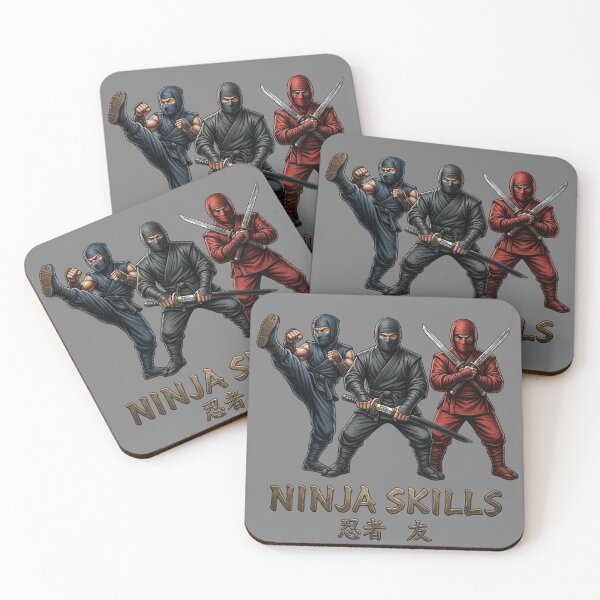 Item preview, Ninja Skills Trio - Retro Martial Arts Team  designed and sold by CleverCulture.