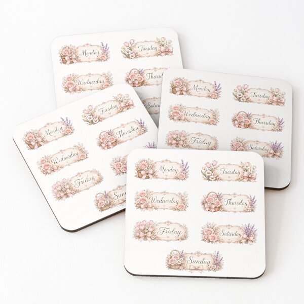 Item preview, Floral Weekdays designed and sold by looplandger.