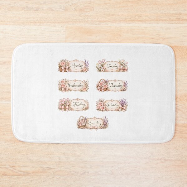 Item preview, Floral Weekdays designed and sold by looplandger.