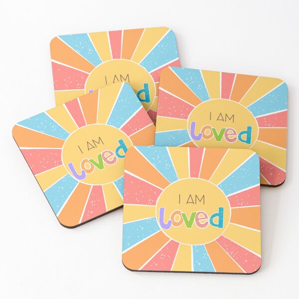 Item preview, I Am Loved - Retro Sunshine Affirmation Poster designed and sold by SunnyBunnyWorks.