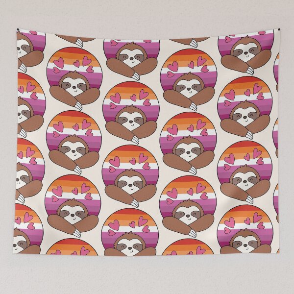Item preview, LGBTQ Sloth – Cute Lesbian Pride Design designed and sold by Cannaxes Studio.