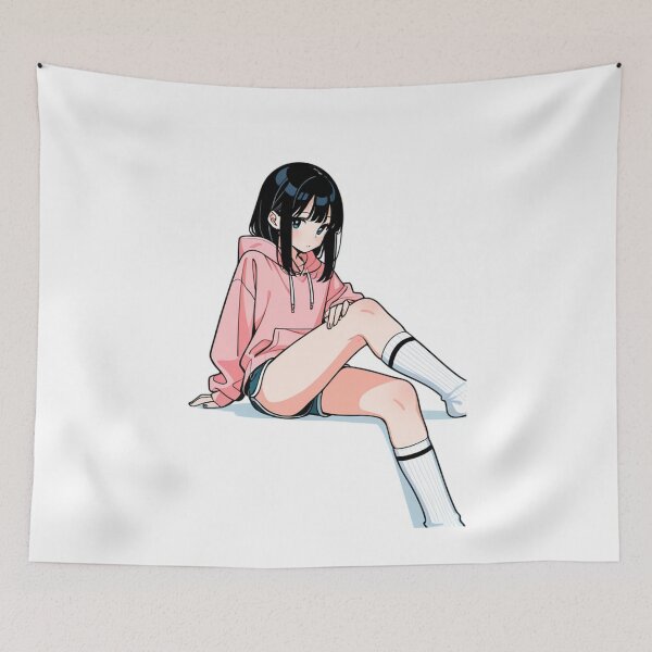 Item preview, Casual Wear - Relaxed woman in pastel outfit designed and sold by AnimeShin.