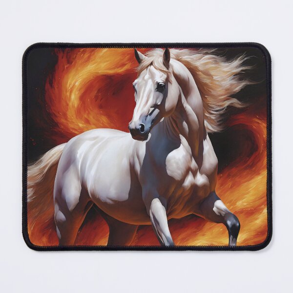 Item preview, Majestic White Horse Surrounded by Flames. designed and sold by MissYouONLY.